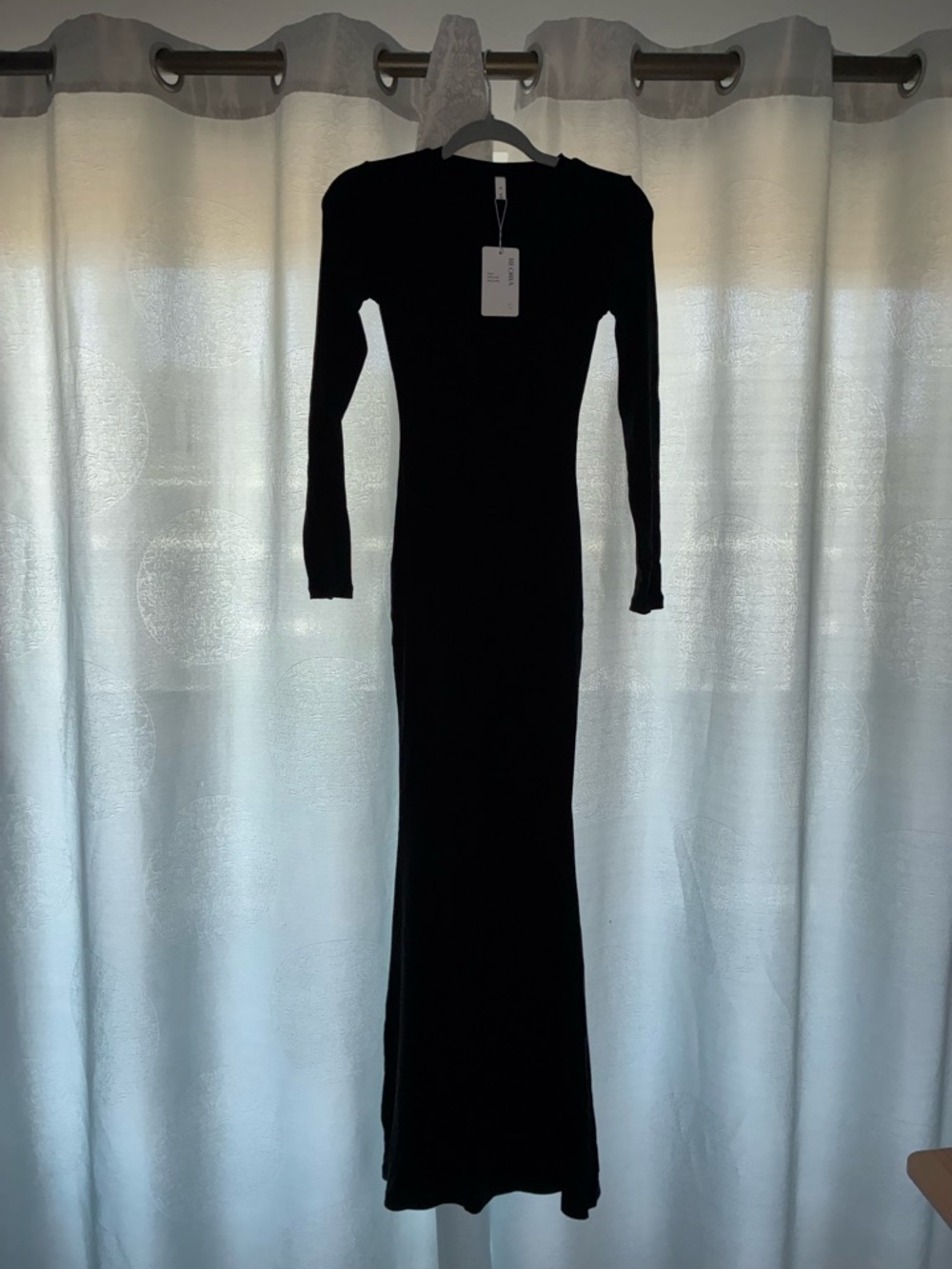 Classic Black Long Sleeve Maxi Dress